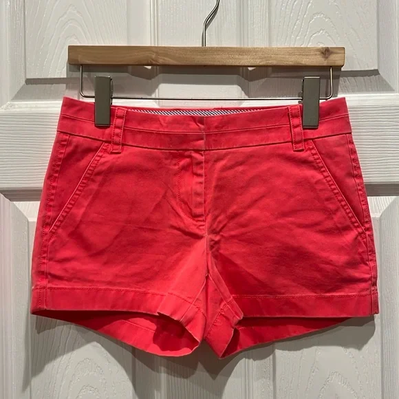 NWT J.Crew 3” Washed Coral Chino Shorts - Picture 3 of 11